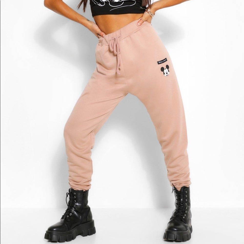 Disney X Boohoo Mickey Print Joggers